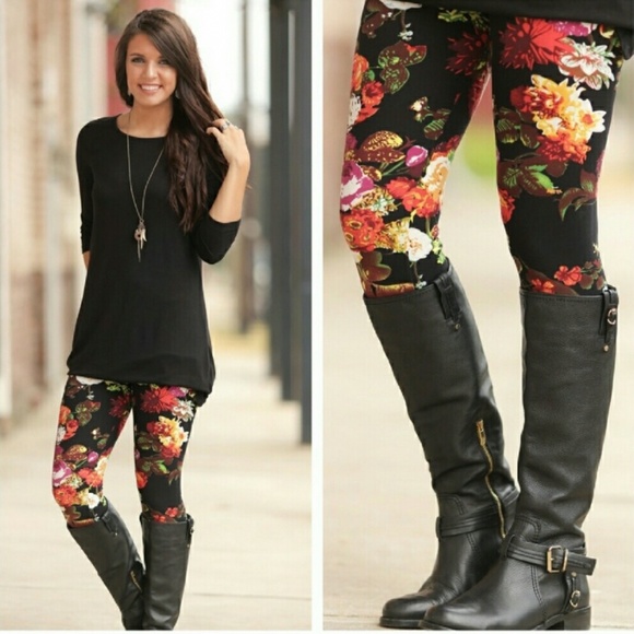 Floral Leggings - Picture 1 of 2